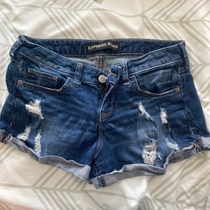 Distressed Denim shorts